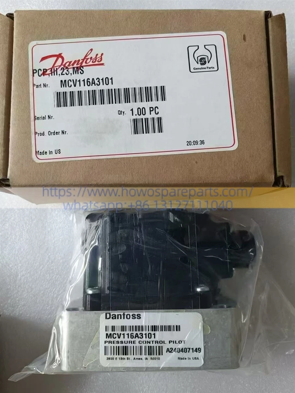Danfoss Pressure Control Pilot Valve PCP MCV116A3101 factory