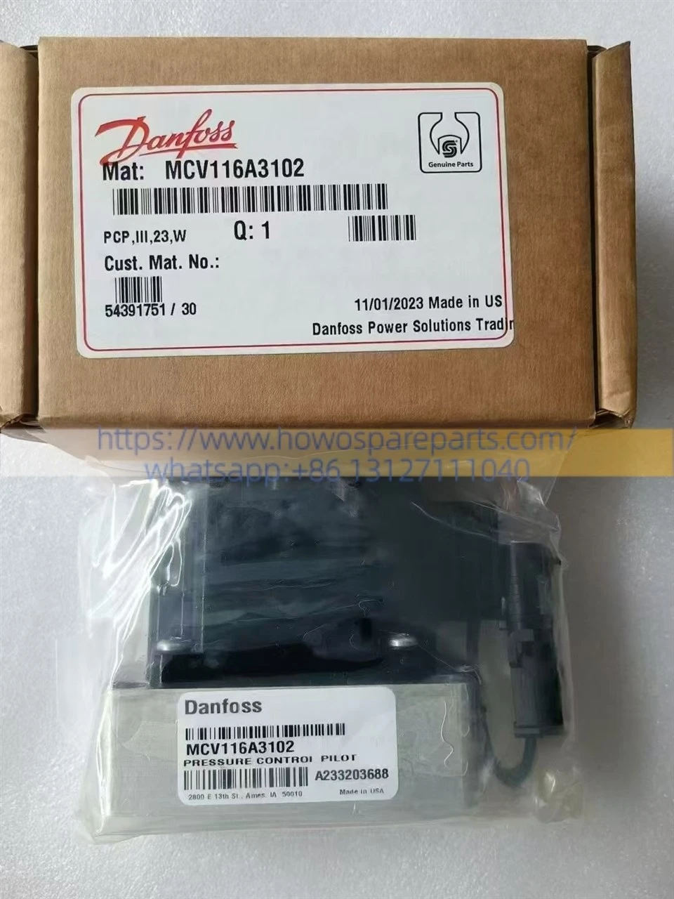 Danfoss Pressure Control Pilot Valve PCP MCV116A3101 suppliers