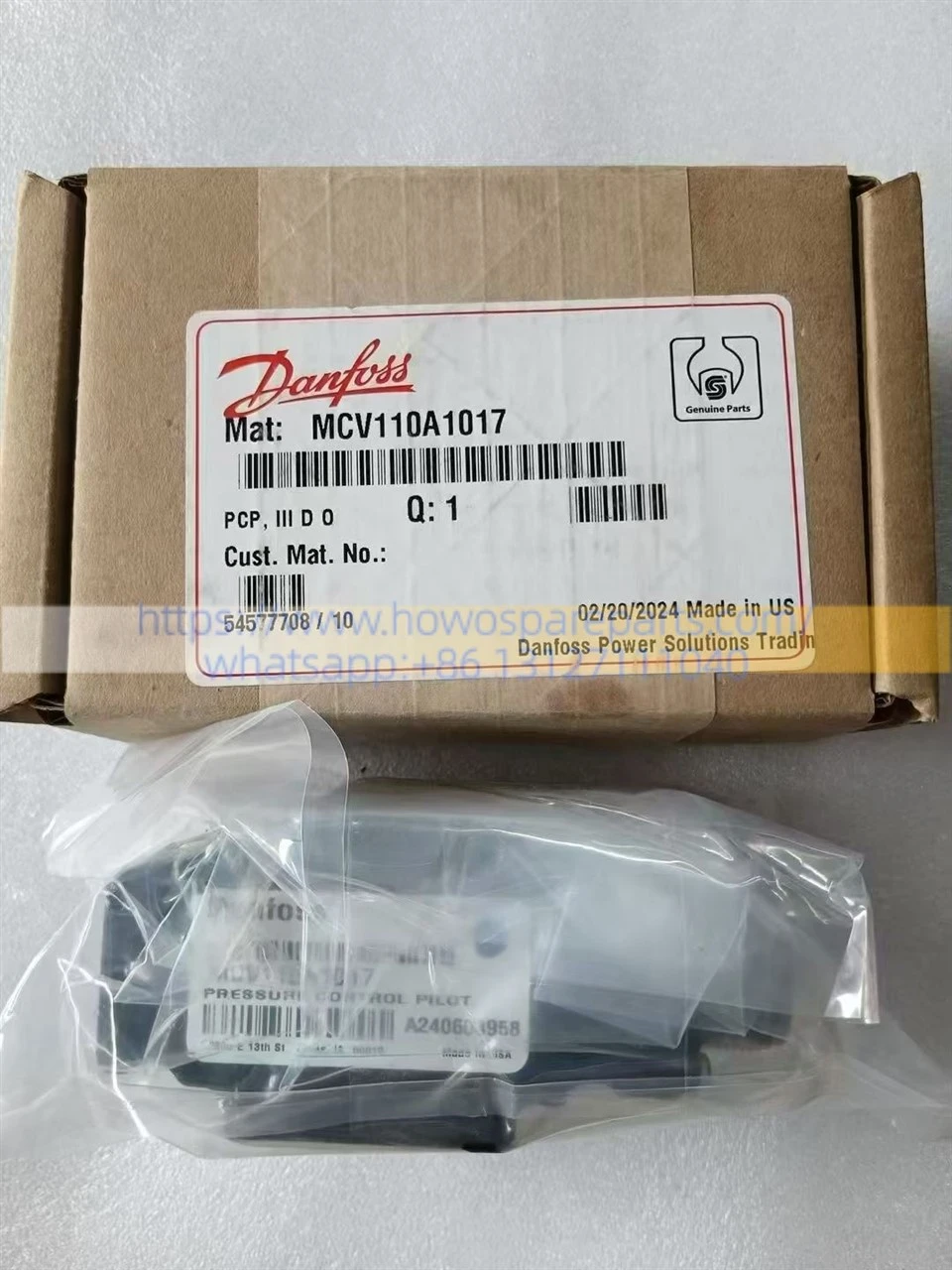 Danfoss Pressure Control Pilot Valve PCP MCV116A3101