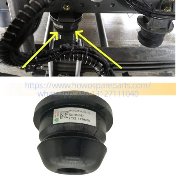 SINOTRUK HOWO Leaf Spring Suspension System Secondary Spring Bracket WG9925522125 Limit Block Assembly / Stop Block WG9925522111 suppliers