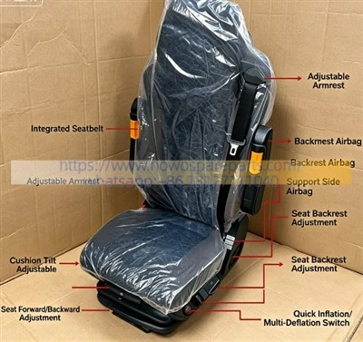 HOWO T7H, HOWO TX, HOWO C7H, HOWO 371 Cab Seat Assembly AZ1662510003 And Its Accessories