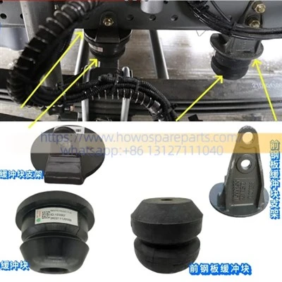 SINOTRUK HOWO Leaf Spring Suspension System Secondary Spring Bracket WG9925522125 Limit Block Assembly / Stop Block WG9925522111